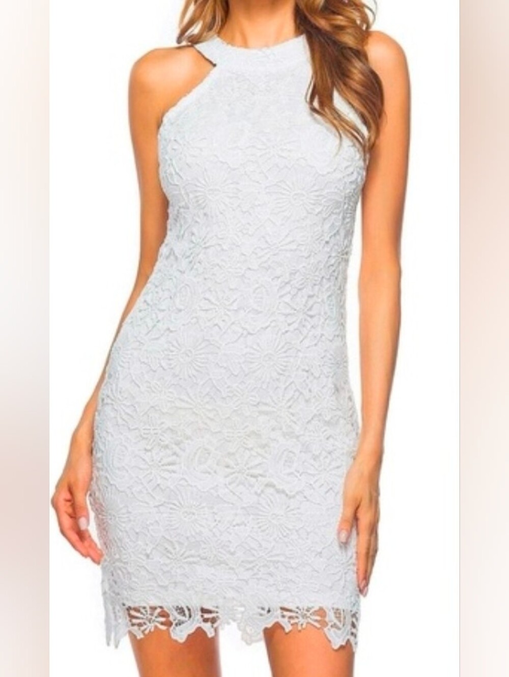 Lamilus Lace White Dress- Large
